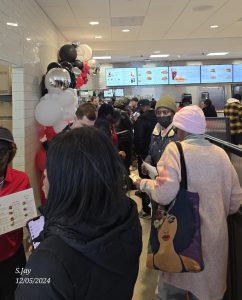 Opening day of Chick-fil-A at Gateway Center Mall