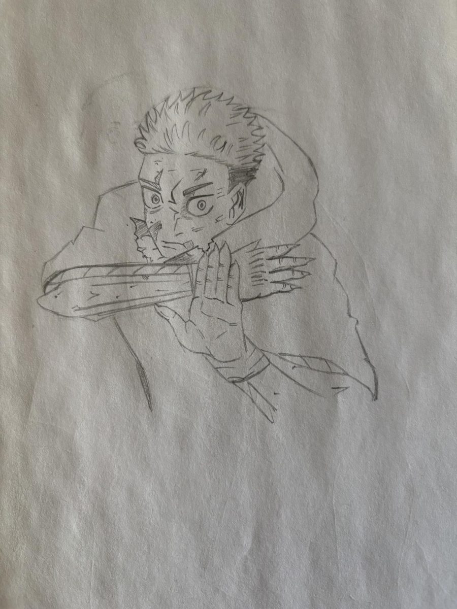 Drawing of Yuji Itadori (protagonist) 